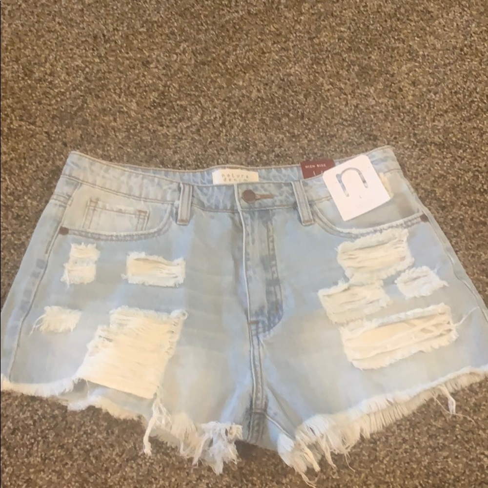 High Rise Jean Shorts